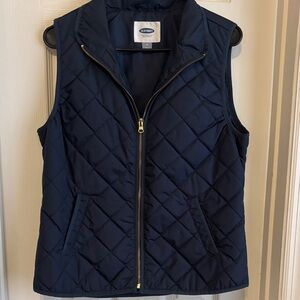 Old Navy Dark Blue Quilted Vest